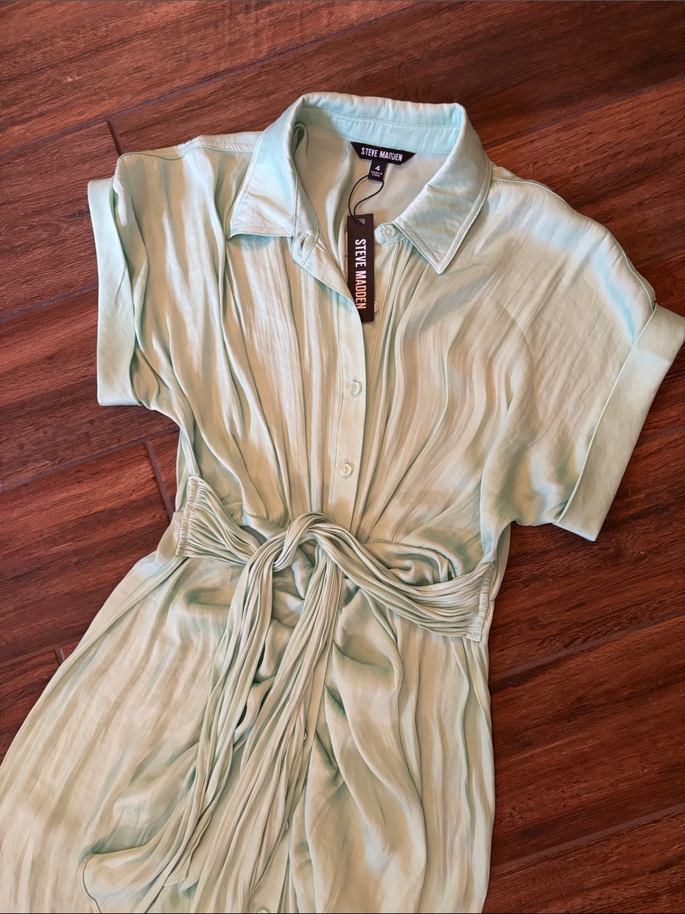 NWT Steve Madden Tori Dress with Tie Waist - Picture 2 of 7